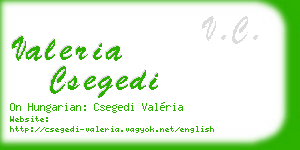 valeria csegedi business card