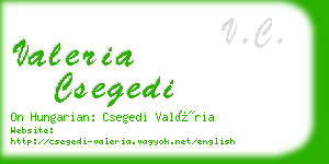 valeria csegedi business card